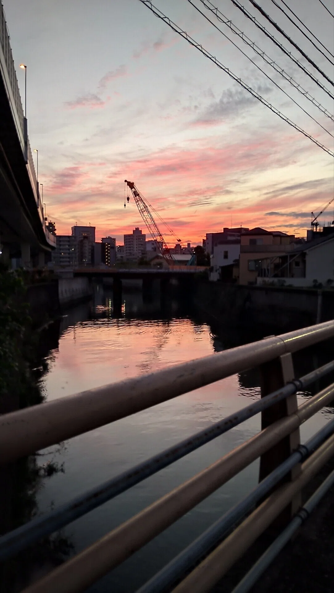 滲むような赤の夕暮れ🌇。|銀龍子