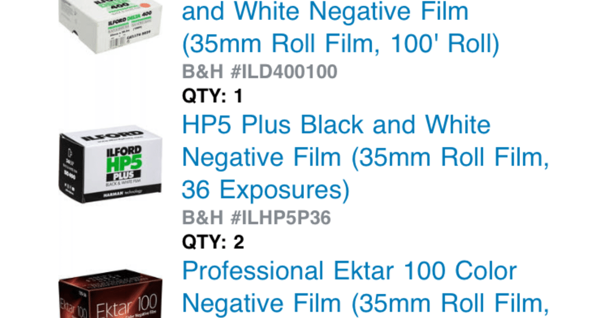 B&Hでフィルムを買う|フィルム文化を守る会 B&Hでフィルムを買う|フィルム文化を守る会