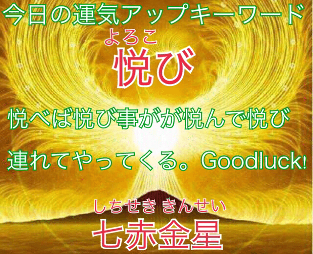 今日の運気アップキーワード 運気アップメッセージ 九星気学鑑定士 天道象元 Note