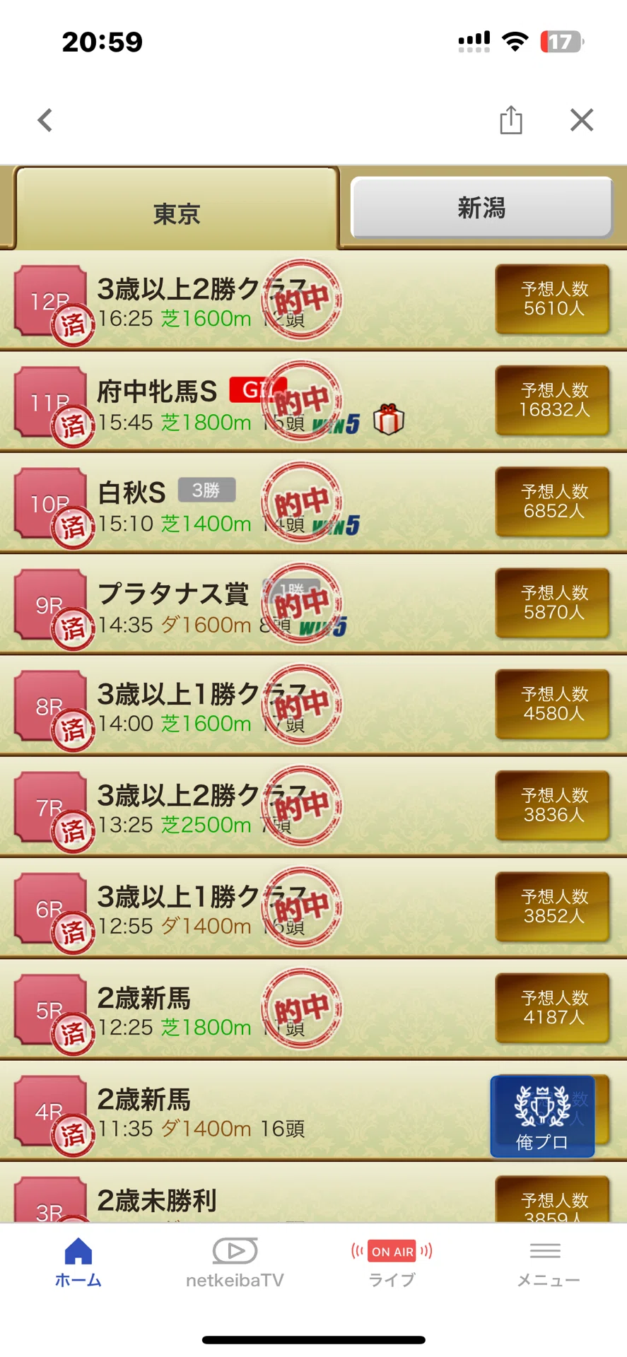 今日 の 中央 競馬 結果