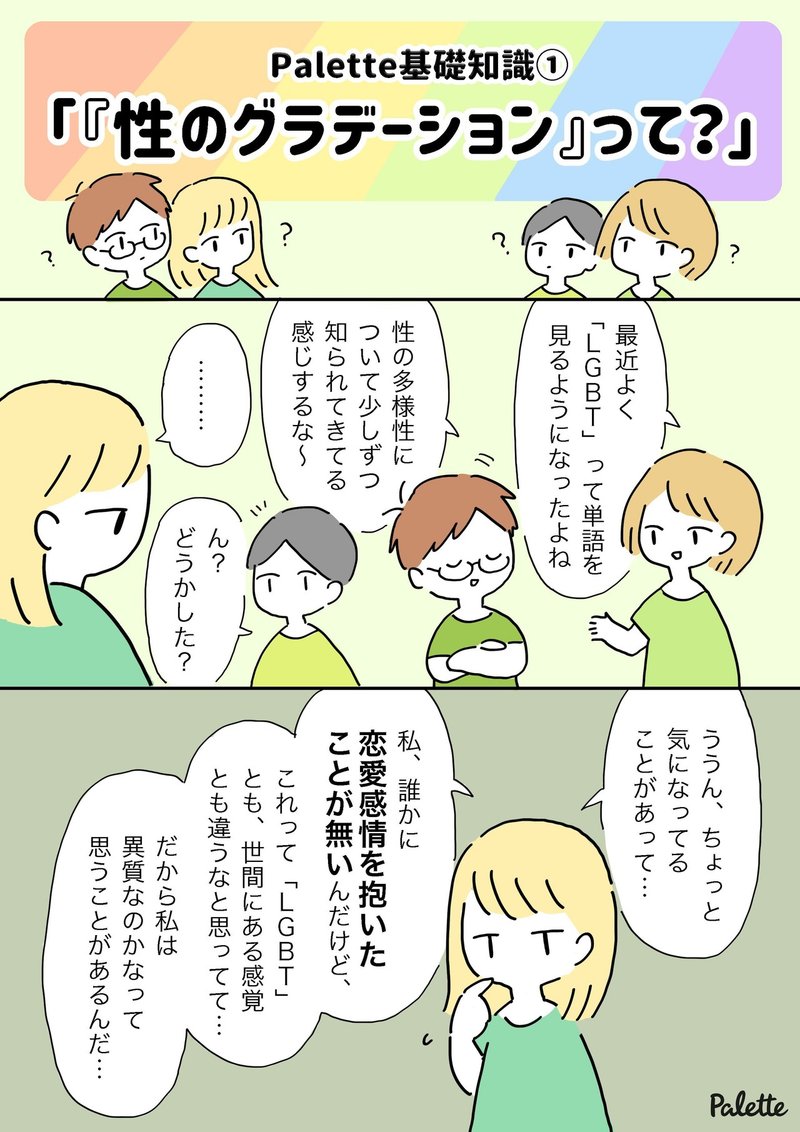 Sogi って何 誰もが持つ 性のグラデーションについて 漫画でわかるlgbtq パレットーク Note Sogi って何 誰もが持つ 性のグラデーションについて 漫画でわかるlgbtq パレットーク Note