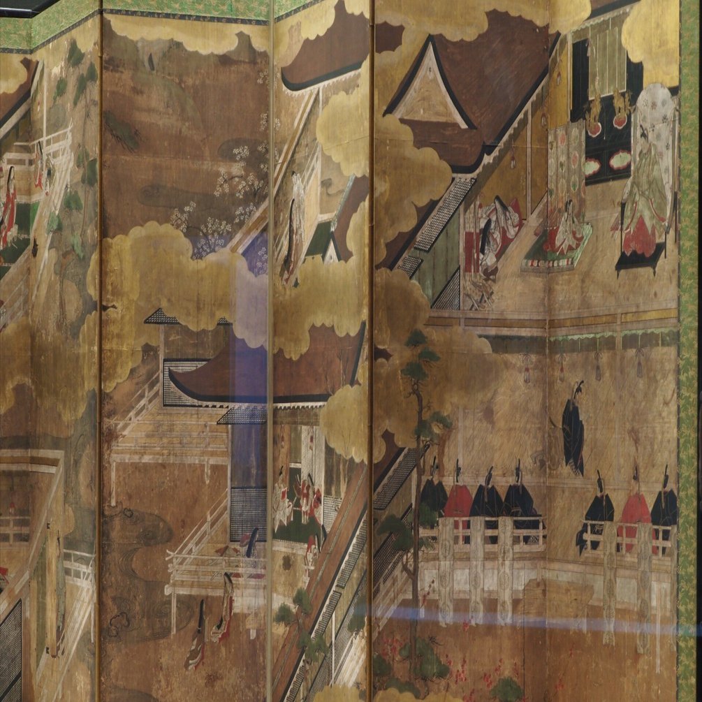 源氏物語の屏風絵。岡田泰水作。 レビュー】「物語る絵画 涅槃図・源氏絵・舞の本」根津美術館で8月20日