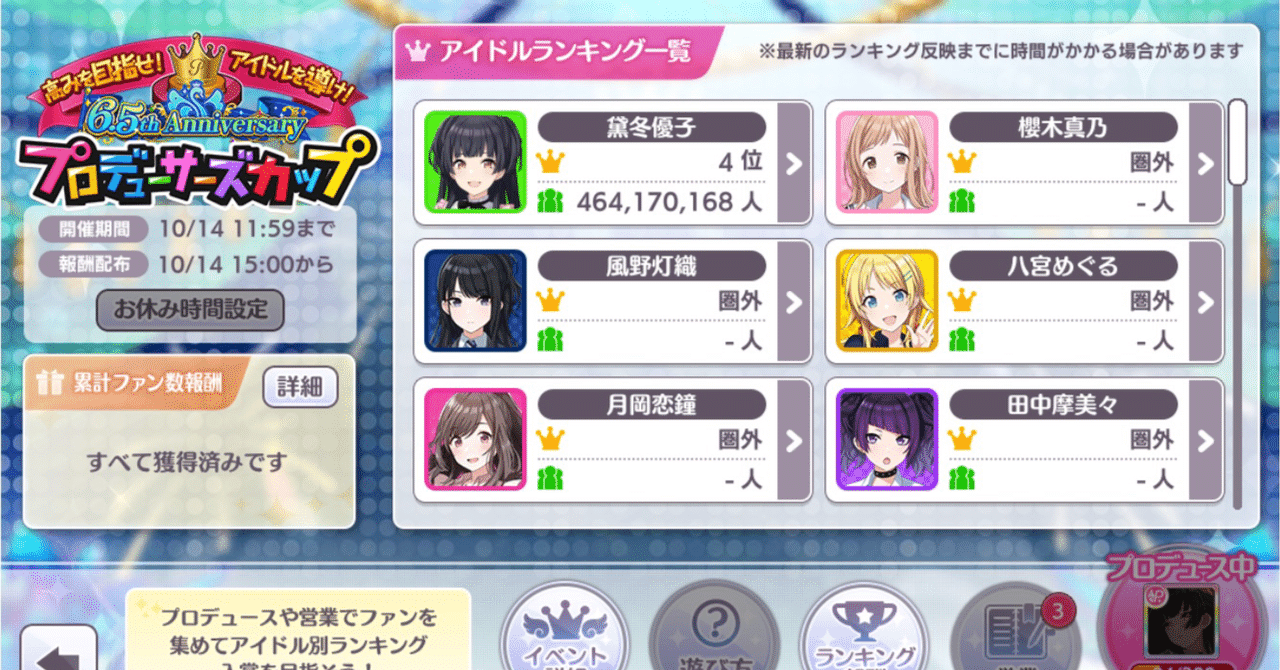 ウパ様  おまとめ5点 6.5th Pカップ 黛冬優子 4位｜きゅう