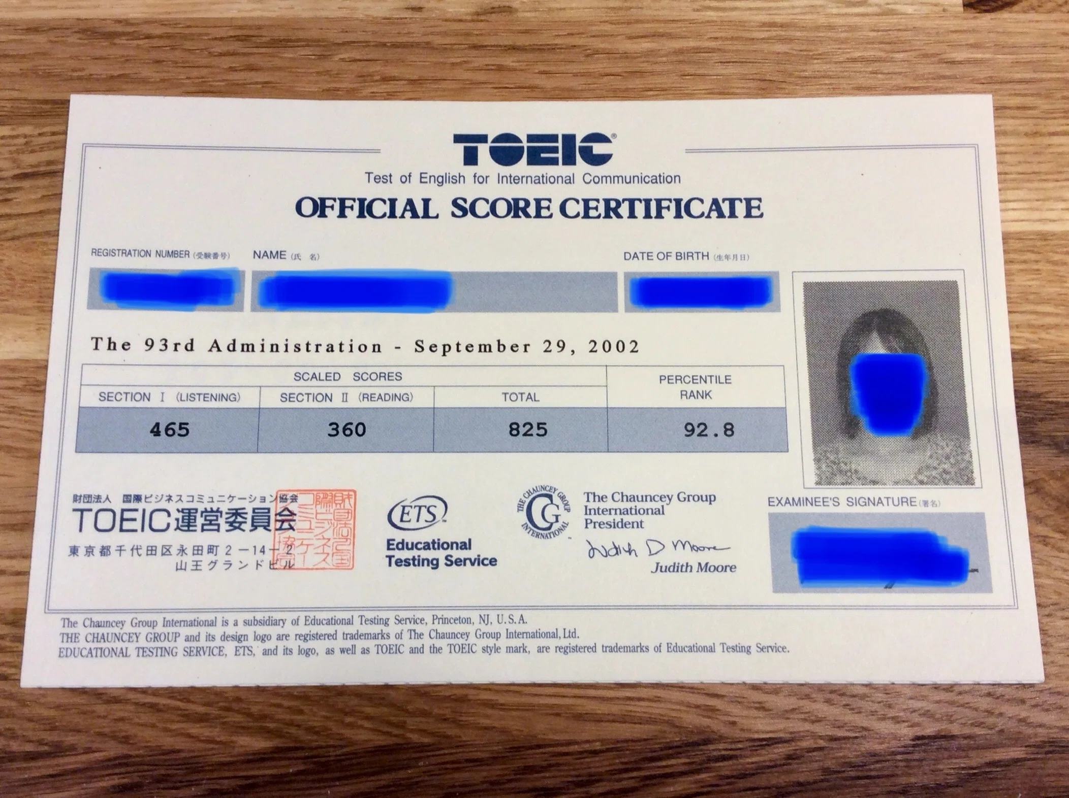 Toeic公式認定証のパーセンタイルランクについて初めて知った日 Melina Note
