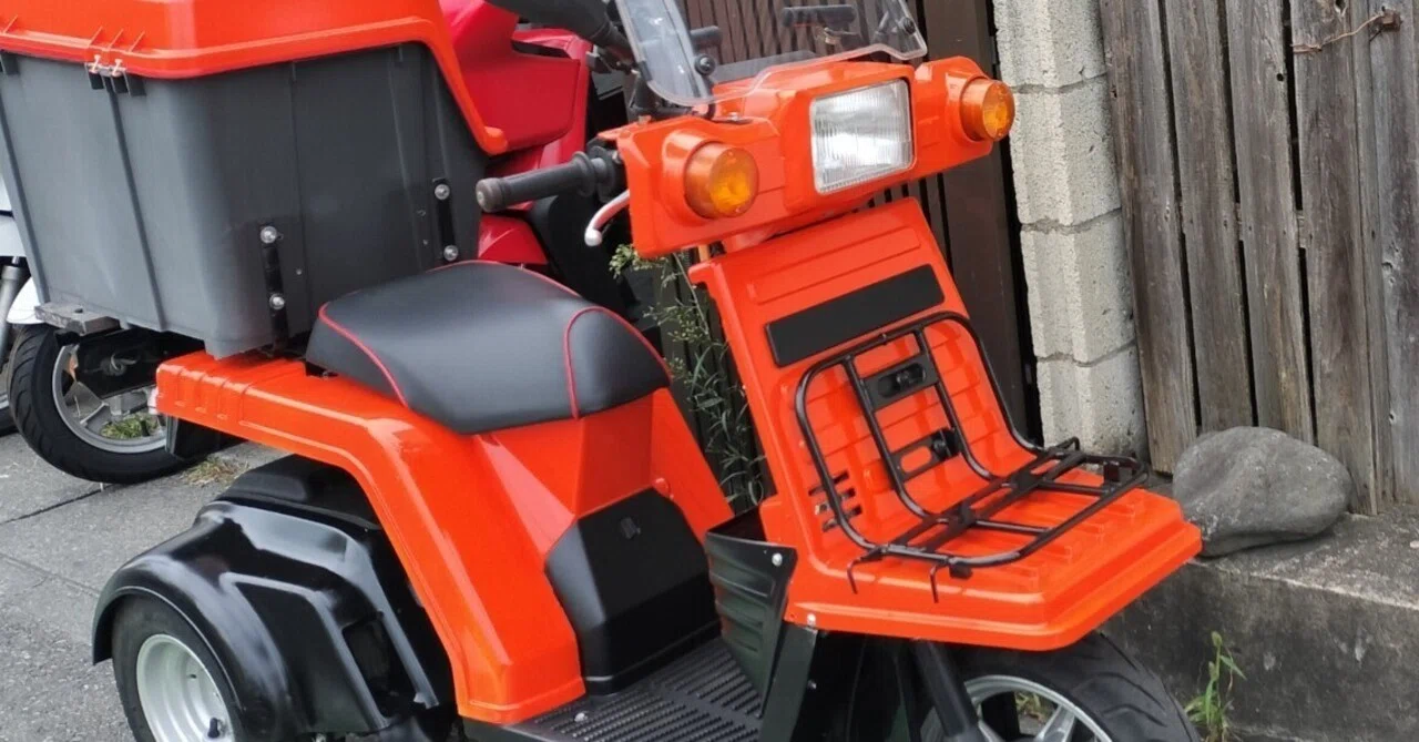 ご成約致しました】ジャイロX 配達カスタム ミニカー仕様 オレンジ/黒 ご成約致しました】ジャイロX 配達カスタム ミニカー仕様 オレンジ/黒
