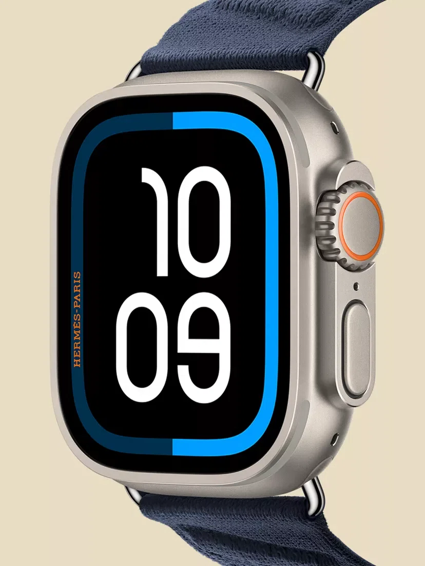 Apple 食いつか Watch Hermesアンメール ブルー・ニュイ