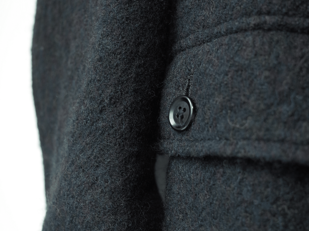 holk 縮絨グレー カバーオール Lサイズ