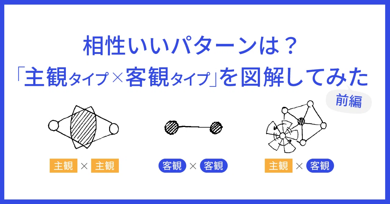 相性いいパターンは？「主観タイプ×客観タイプ」を図解してみた（前編