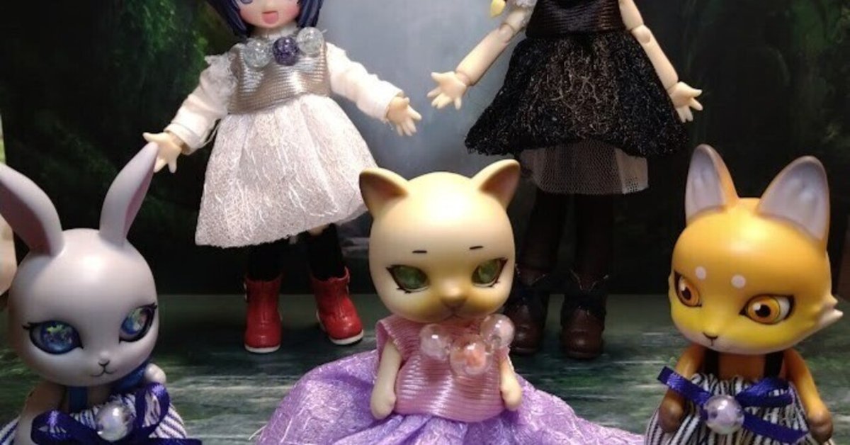 ミニチュアドール服 ハンドメイド ふたごちゃん 紫 （6.5