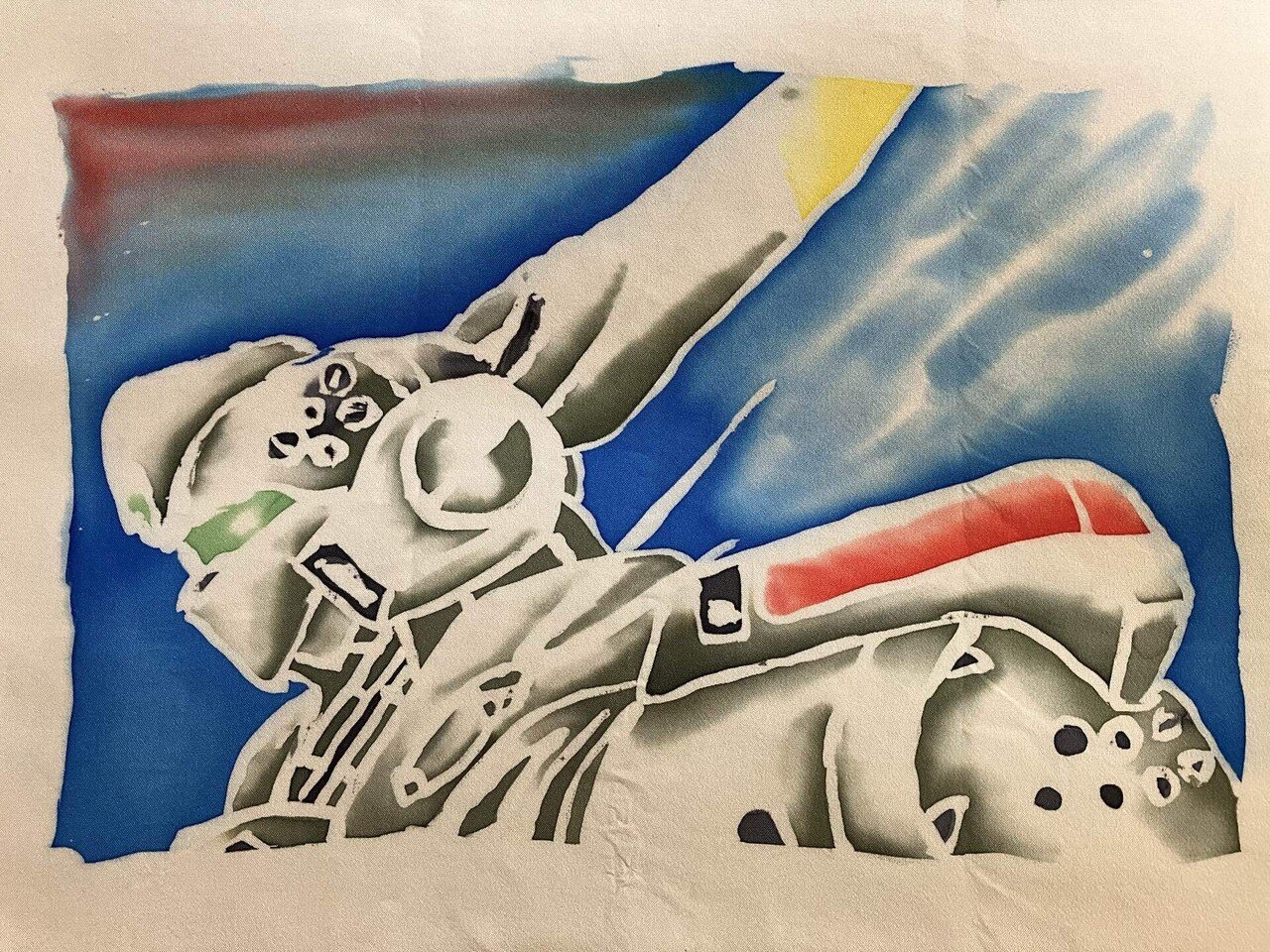 BINhouseのSILK手描きろうけつ染めスカ一フ BINhouseのSILK手描きろうけつ染めスカ一フ