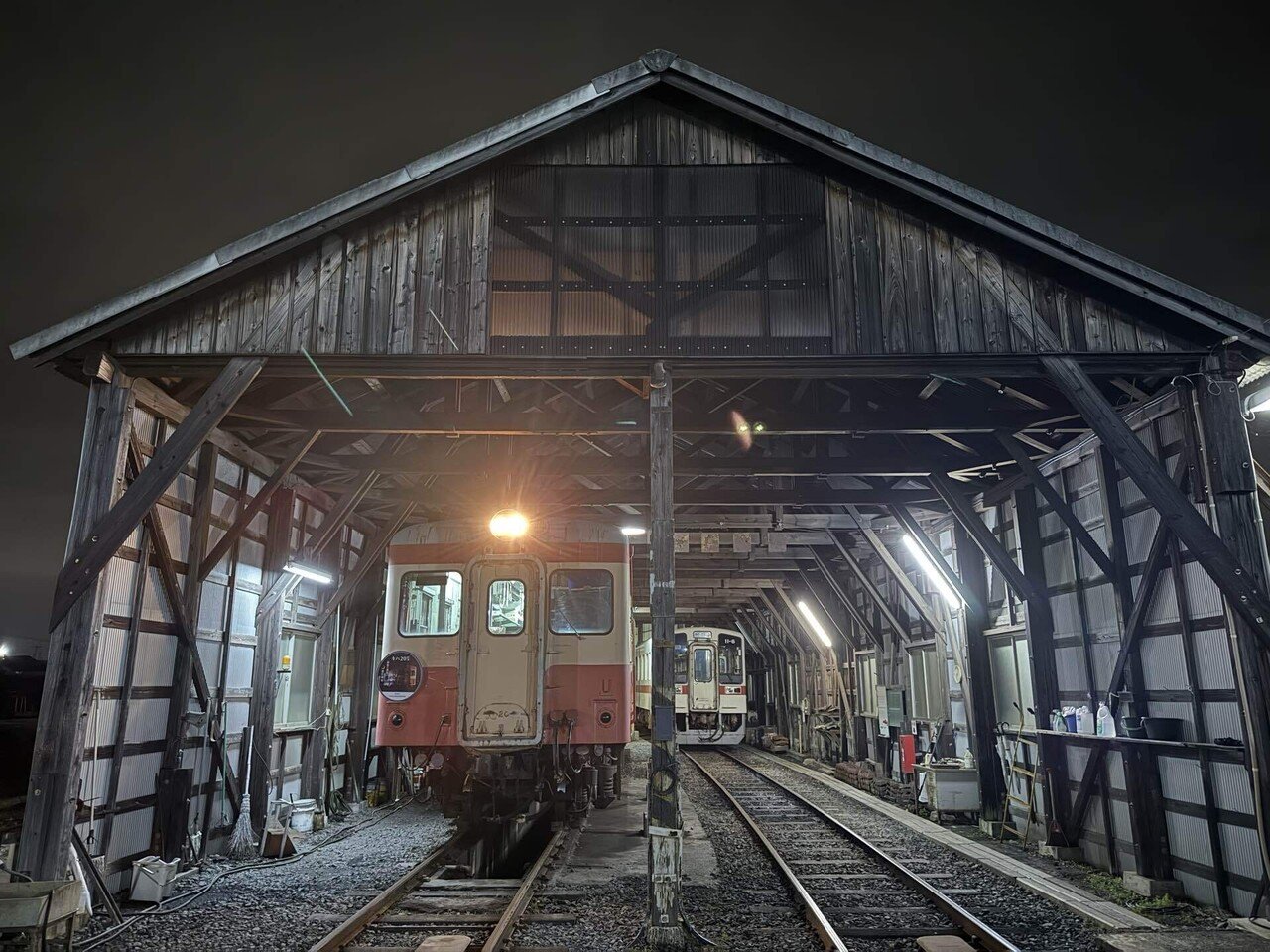 ひたちなか海浜鉄道のキハ205最初で最後の夜行列車に乗つてきた