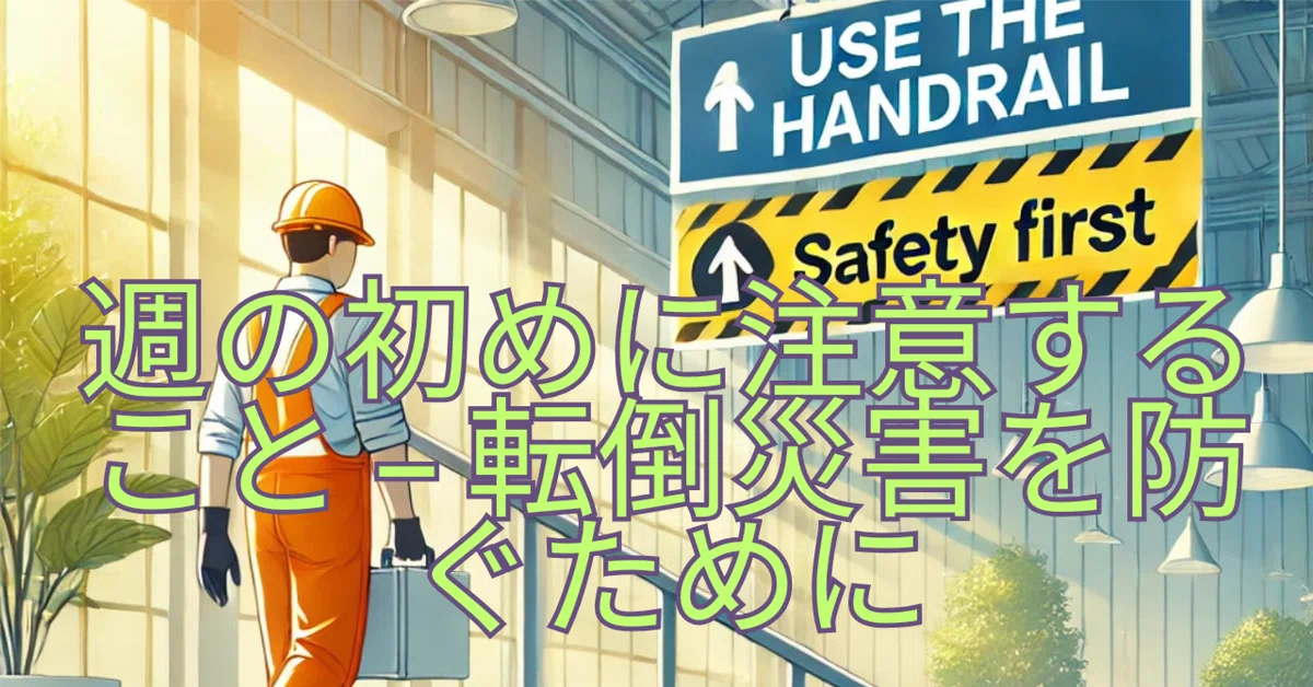 今日の安全意識を高めるヒント: 「週の初めに注意すること – 転倒災害を防ぐために」|Onicon