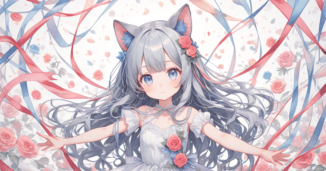猫耳少女とリボン｜月猫ゆめや