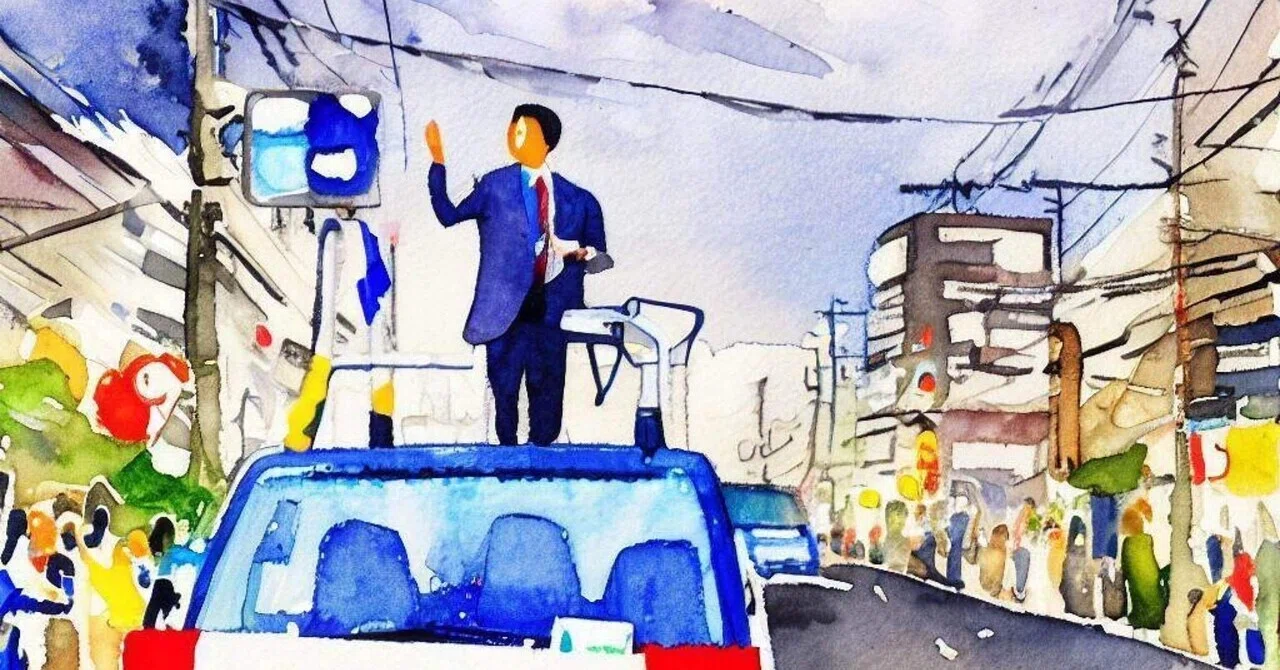 #78 2候補の街頭演説を現地で見てきました。｜文月