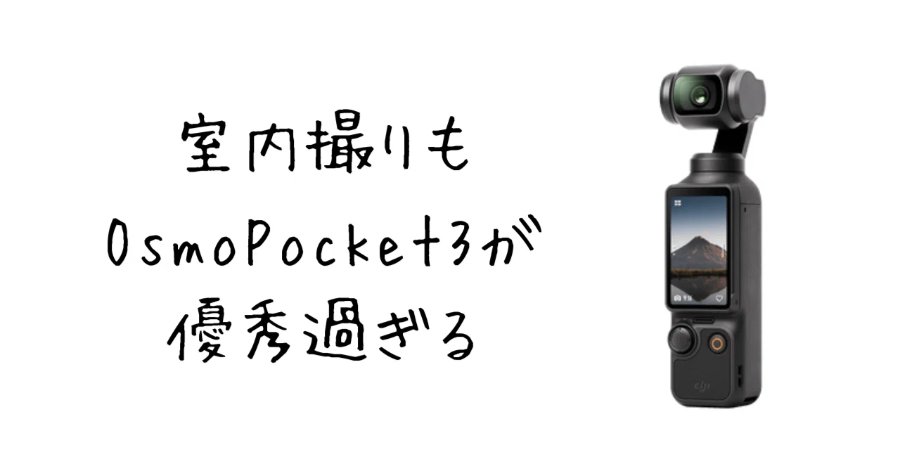 室内撮りもOsmoPocket3が優秀過ぎる｜わちゃ