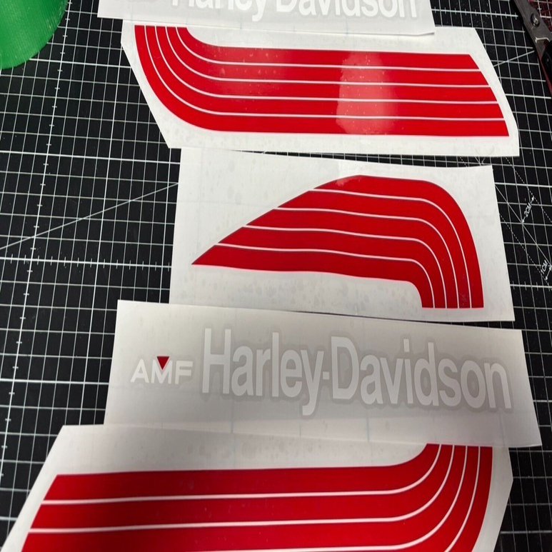 ハーレー ステッカー 2025 自作品 Type-Z02 特殊形状 カラー変更可