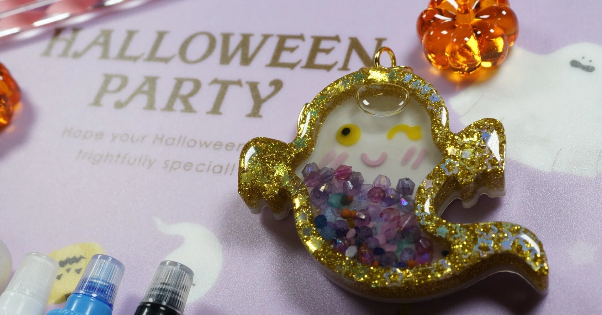 きらきら✨カワイイ♡おばけシェイカー キーホルダーの作り方