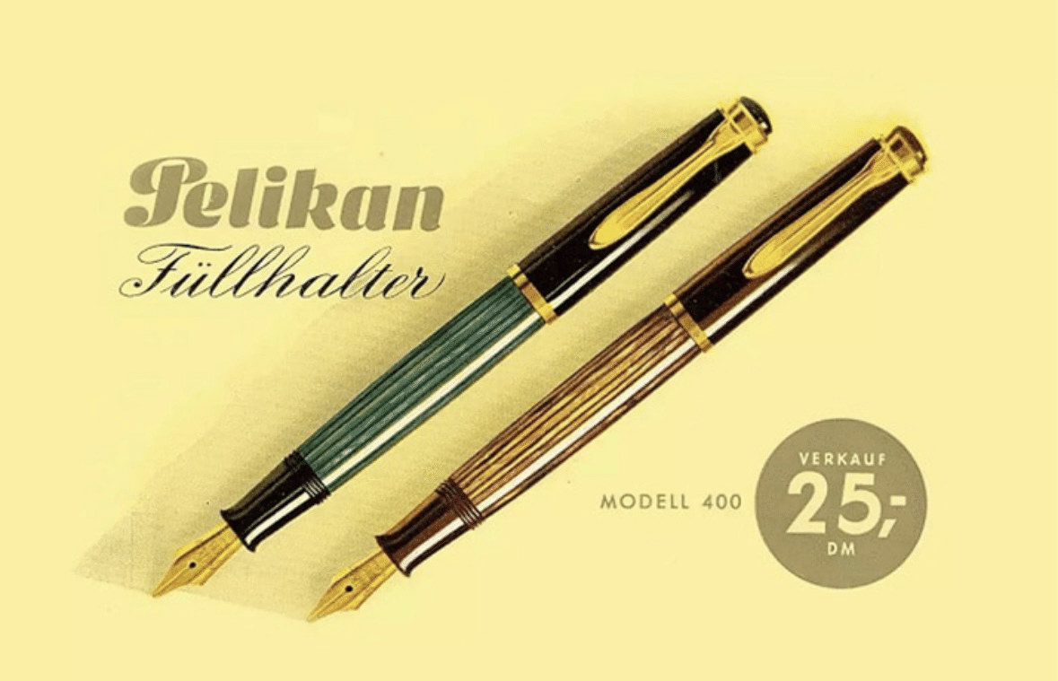 PELIKAN 450 pencil茶縞 & 455 boll point茶縞 文房具・事務用品