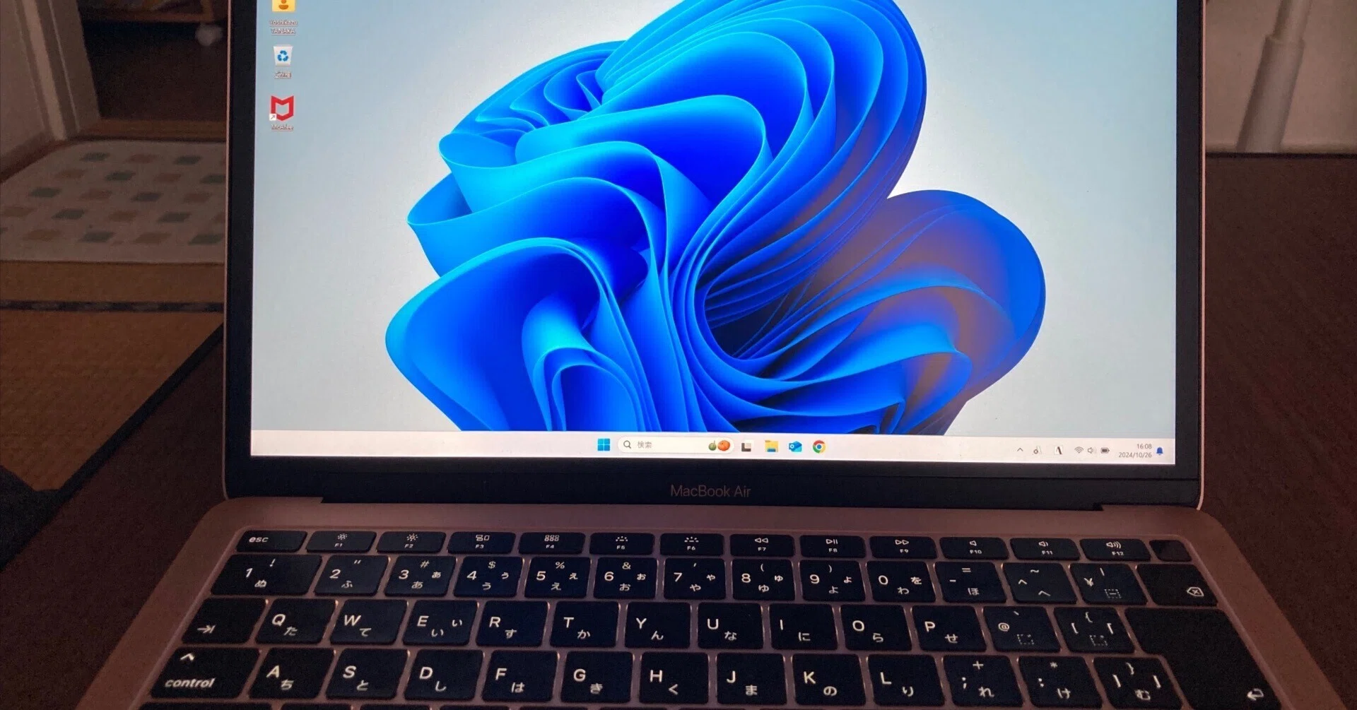 MacBook Air 2018にBoot Campを使ってWindows11 PCをインストールした MacBook Air 2018にBoot Campを使ってWindows11 PCをインストールした