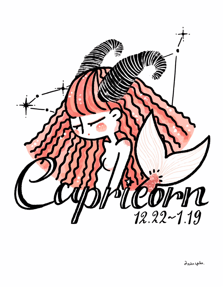 12星座シリーズ ☆Capricorn/山羊座｜あなんよーこ/イラストレーター