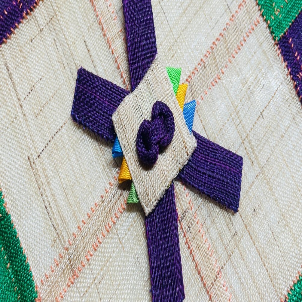 ポジャギ制作過程】松の実飾り付き 取っ手？つまみ？｜pojagi*sono