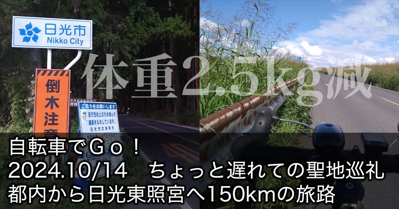 自転車でGo！ちょっと遅れての聖地巡礼～都内から日光東照宮へ150kmの 