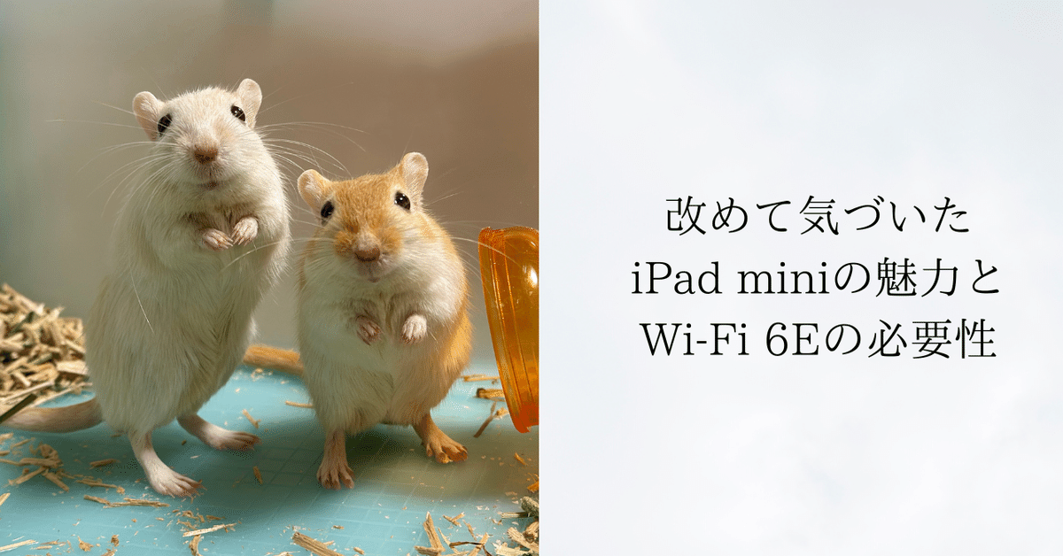 改めて気づいたiPad miniの魅力とWi-Fi 6Eの必要性|すなガジェ 改めて気づいたiPad miniの魅力とWi-Fi 6Eの必要性|すなガジェ