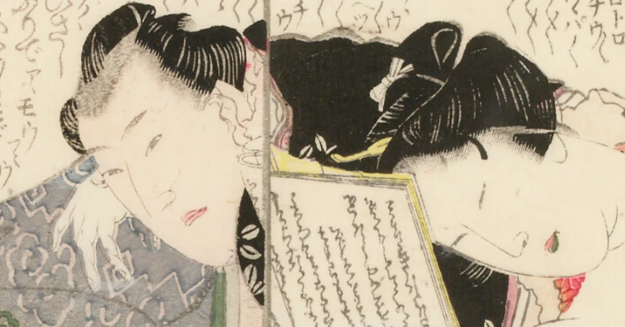 春画　浮世絵 真作】大正期 浮世絵木版画 鈴木春信「春画 男女」大判 錦絵 保存良い