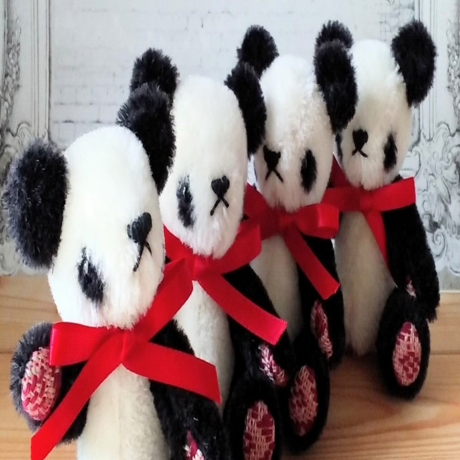 テディベア作家 パンダ 週末にあったパンダクラスの最終回🐼 参加してかわいいパンダを作って