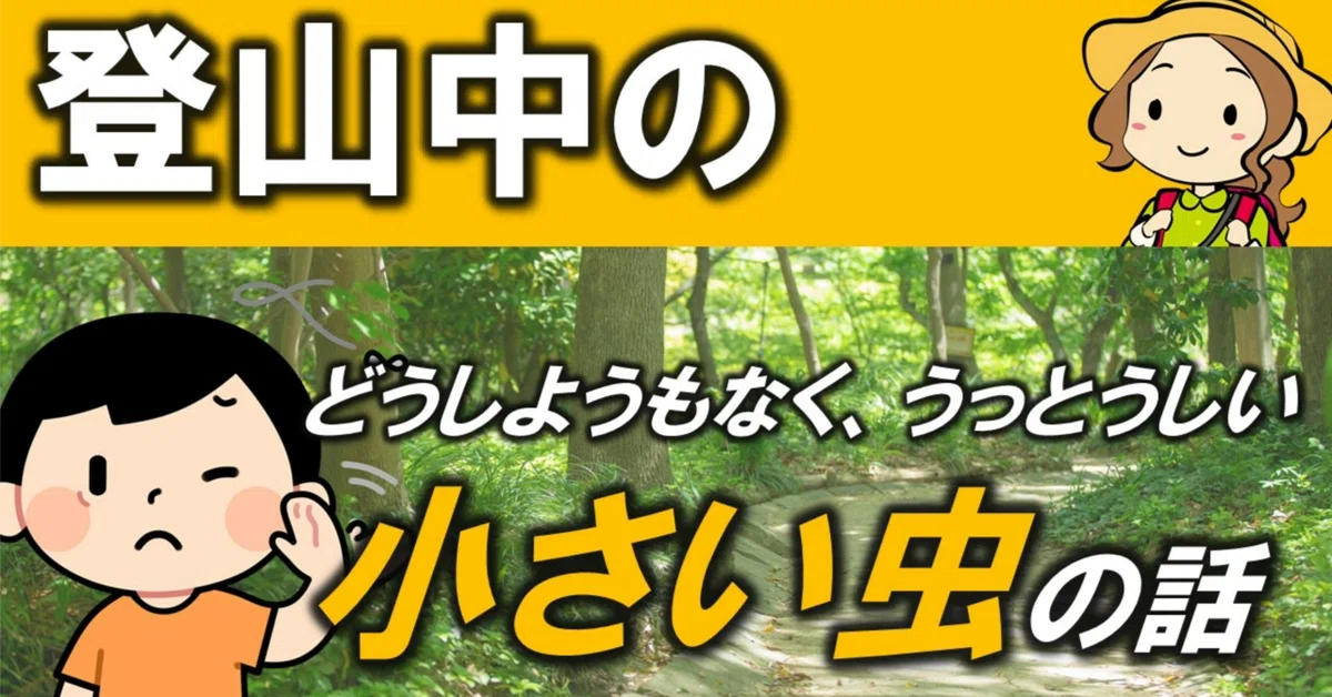 登山中のうっとうしい小さい虫たちへの対策｜低山ハイカー英武ゆう