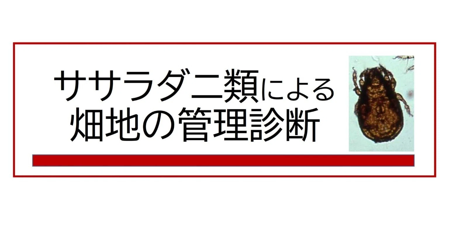 ササラダニ類による畑地の管理診断｜藤田 正雄