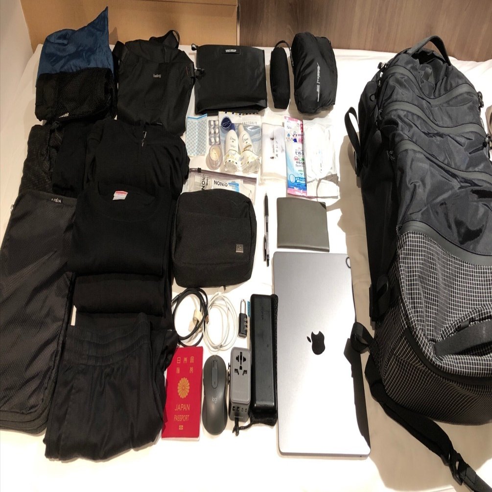 海外旅行の荷物紹介とパッキングのコツ【バックパック1つでOK】｜ラスク