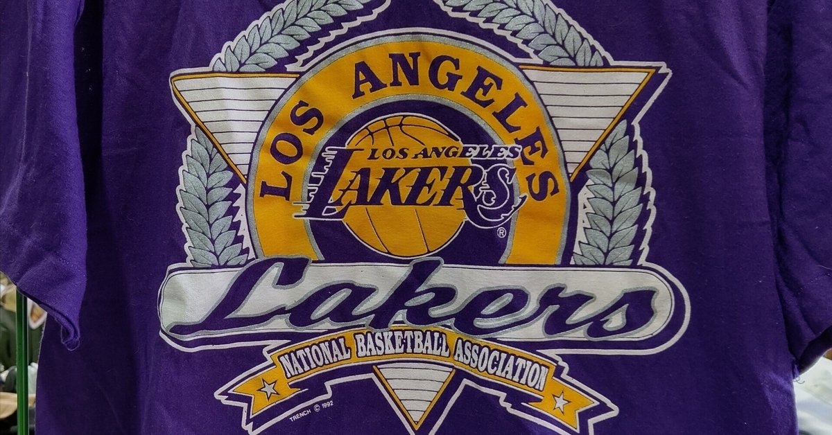 USA製 NBA LA LAKERS レイカーズ 総柄プリント Tシャツ バスケ