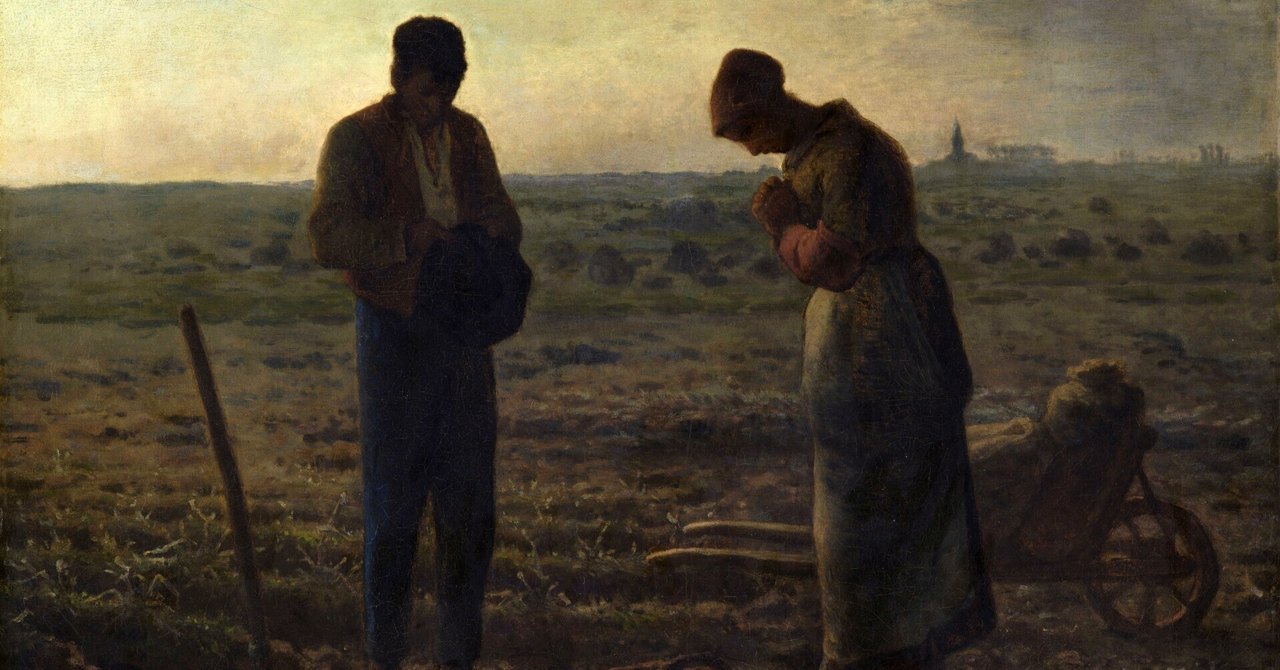 クラシック風景画 金色フレーム 晩鐘 ミレー クラシック風景画 金色