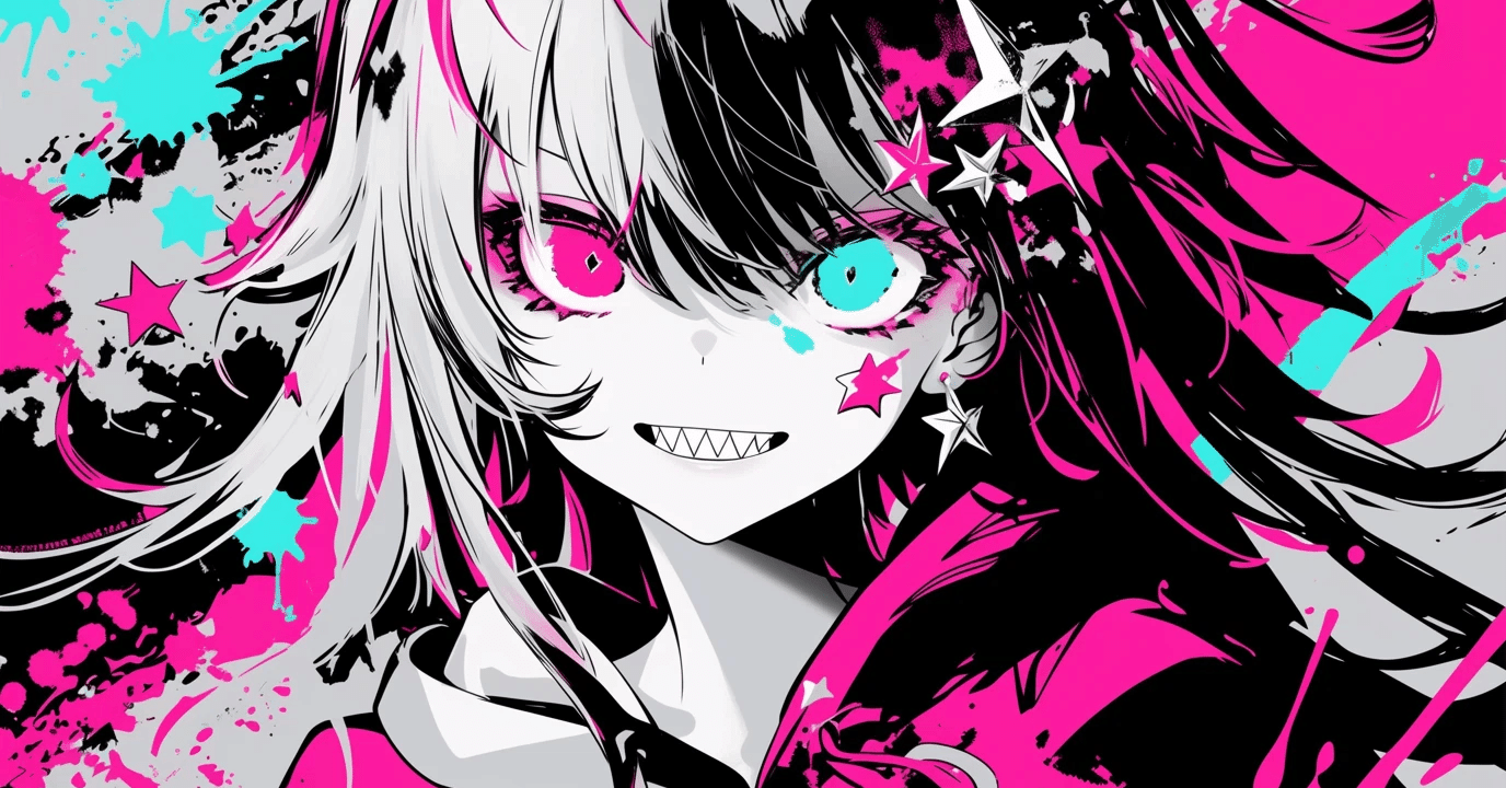 イラスト　ポップ画　アニメ風　自作画 ぼかし効果で輝く！アニメ風のイラストを描いてみよう