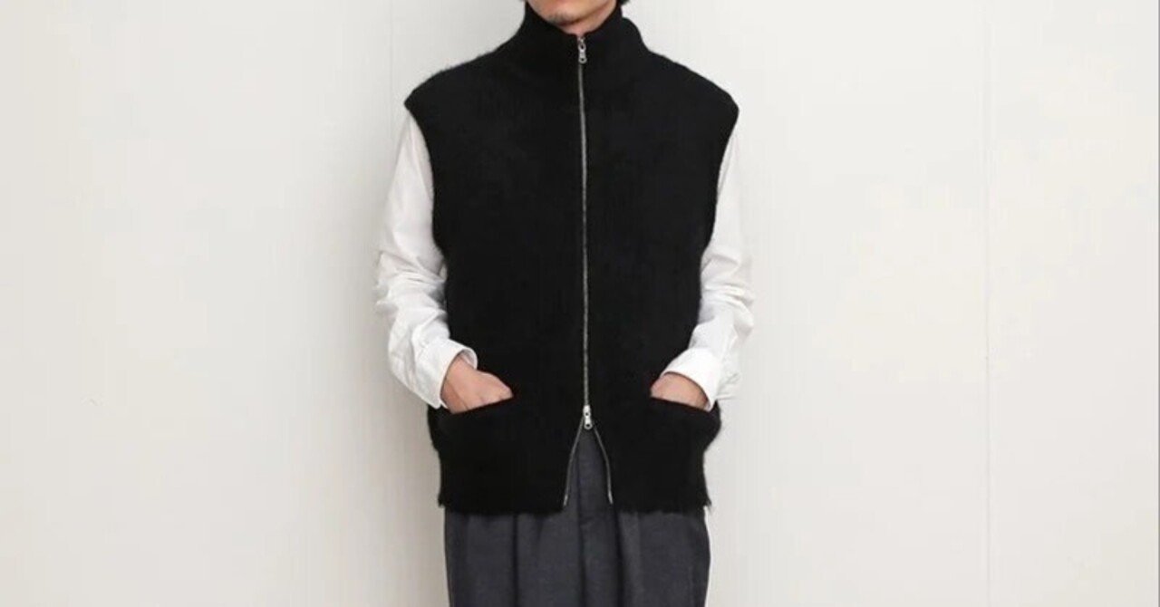 MAATEE&SONS 畦起毛JIP VEST BLK サイズ2（【MAATEE&SONS