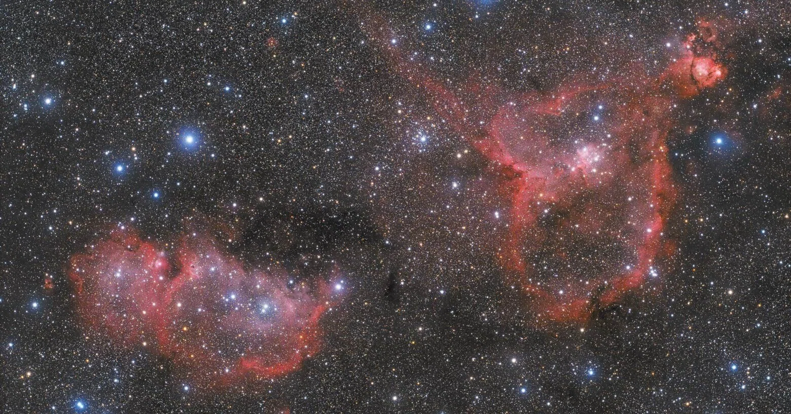 IC1848,1805 ハート&ソウル星雲｜kiy0sh