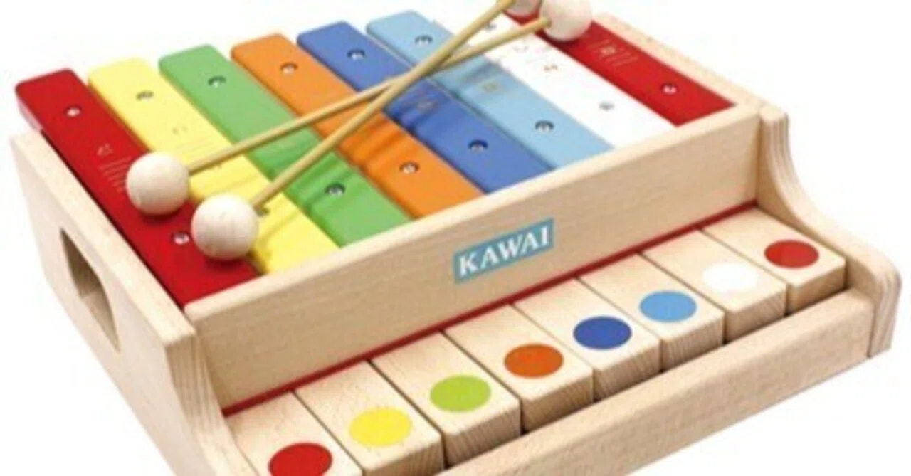 ●KAWAI カワイ シロホン カリン 木琴 2段 音楽 演奏● 日本らしい木のぬくもりを感じるプレゼントに！KAWAI シロホンピアノ G
