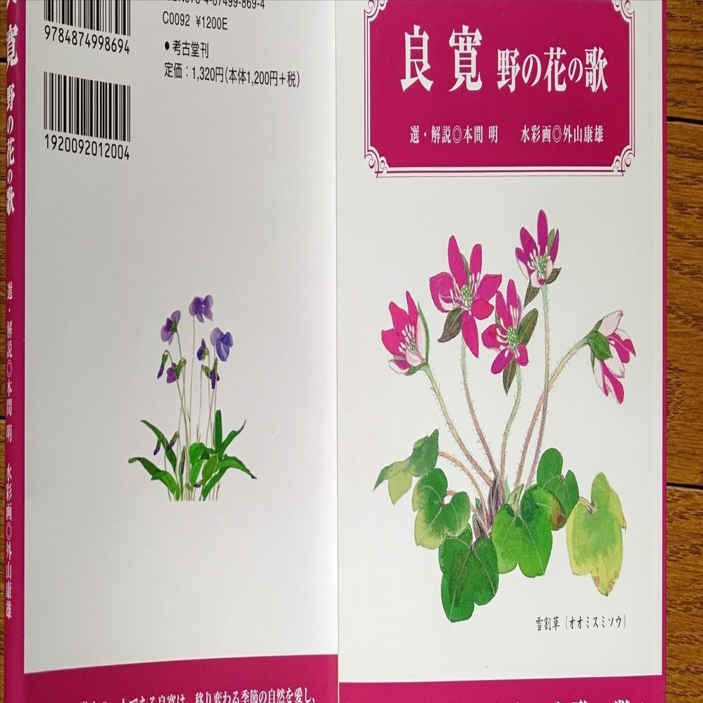 良寛 野の花の歌』 解説 本間明 水彩画 外山康雄｜tasty_avocet591