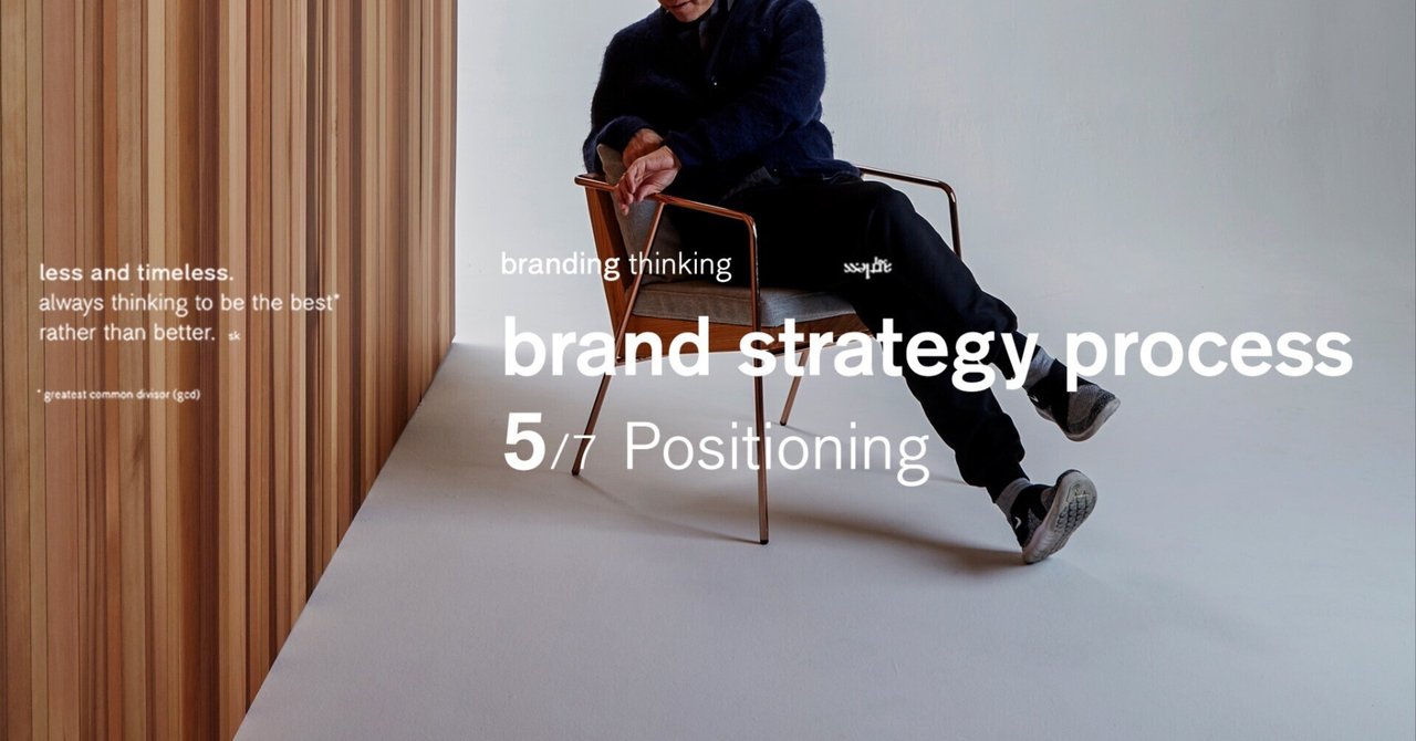 Brand Strategy Process （ブランド・ポジショニング）  5/7 Positioning