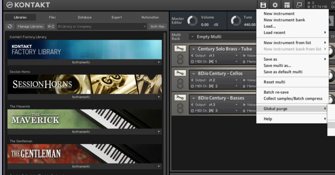 Small Behavior Notes Kontakt audio dropout issue (mostly personal notes)|ْ