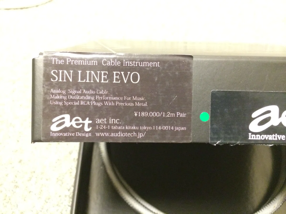 aet SIN LINE EVO 1.2m Pair（aet SIN LINE EVO 1.2m Pair（完売】 aet 