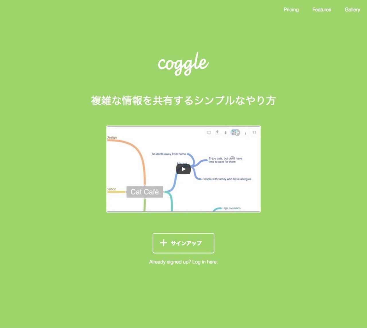 マインドマップ作ろうとしたらサイトマップが出来た Coggle Simple Collaborative Mind Maps Shingo Signage Web制作 App開発 トータルプロデュース Note