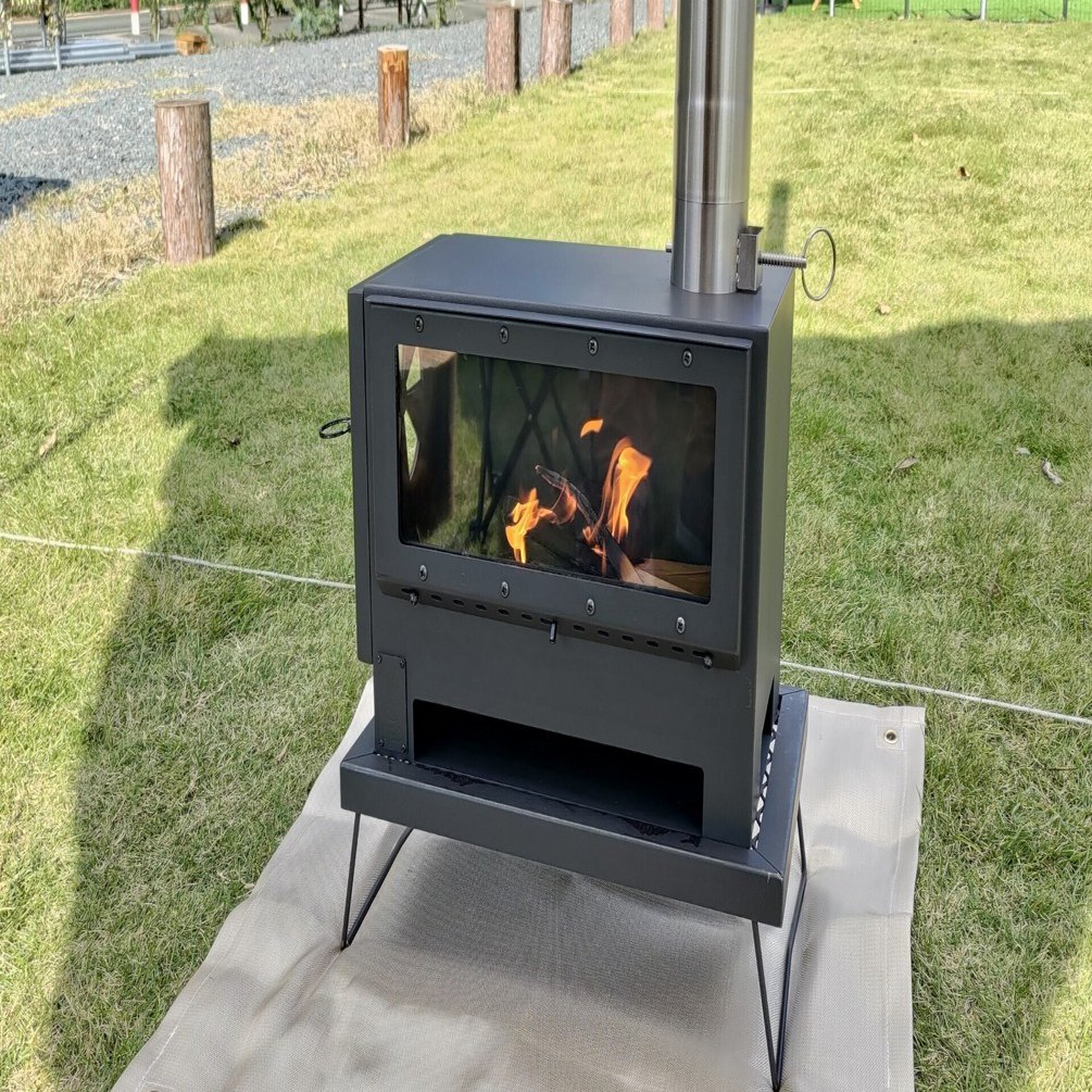 デイキャンプで薪ストーブの試運転をしました。最高でした！｜ぶぁんぶ