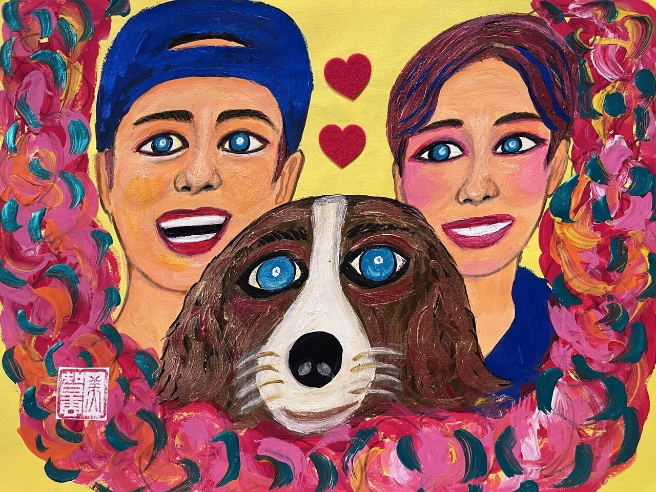 完売御礼‼️幸福を呼ぶペンキアート『沖縄のピカソ』小波津有希さん