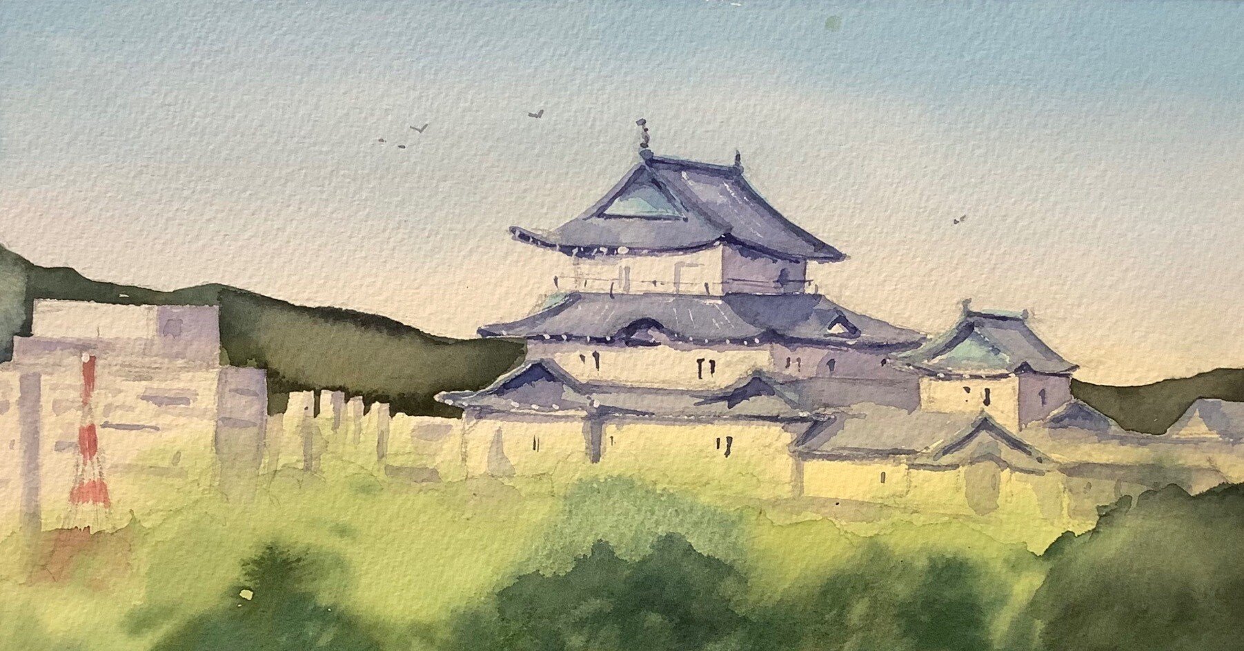 和歌山城と電波塔｜m_kino