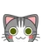 猫と人間が付属している眼鏡