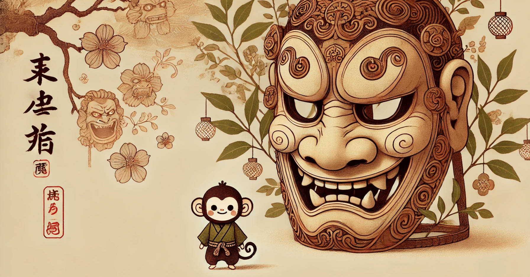 神話28｜山歩きで出会う神々：猿神面（えんしんめん）｜かみさま散歩