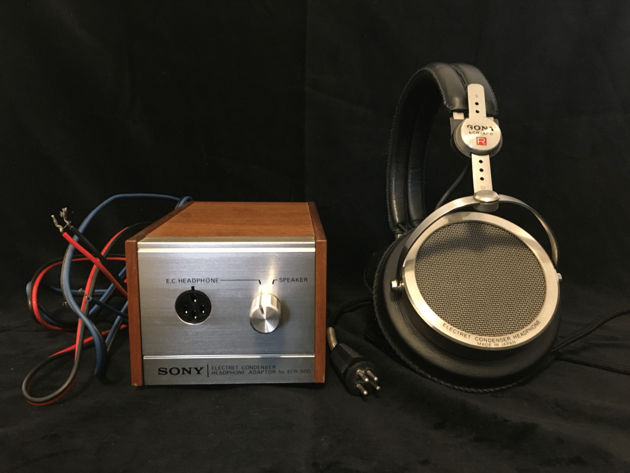 SONY ECR-500 コンデンサーヘッドフォン用アダプター 1970年代