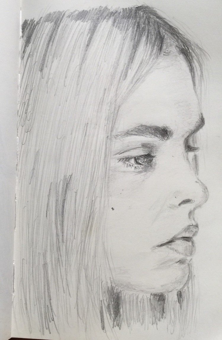 カーラ・デルヴィーニュを描いてみました。
彼女は太眉毛がポイント
スピード30分描き

#caradelevingne #カーラデルヴィーニュ #sketch #スケッチ #鉛筆 #えんぴつ #エンピツ #絵 #らくがき #moleskine #モレスキン #イラスト #デッサン #鉛筆画 #pencilwork #ドローイング #drawing #似てない #ファッション #fashion #model #モデル